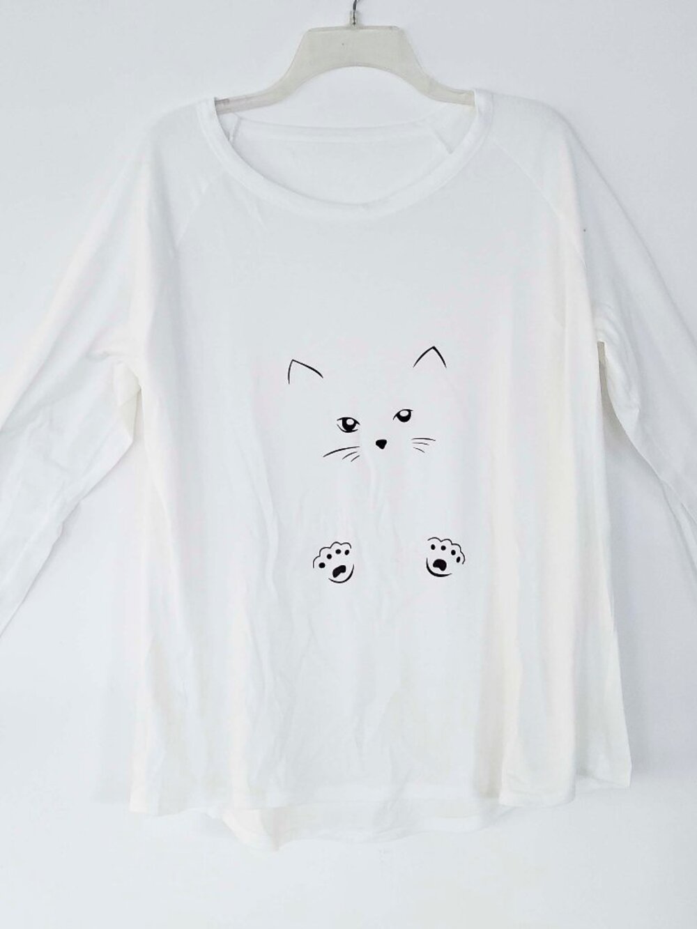 White Cat Long Sleeve Cotton/Poly Blend XXL Shirt NEW